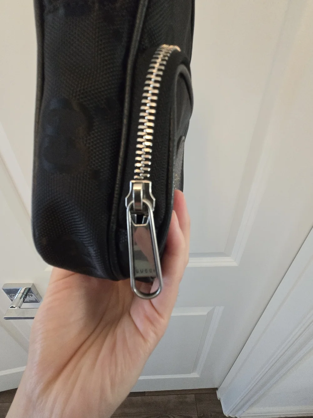 Authentic Gucci Black Mini Crossbody Off The Grid GG Bag